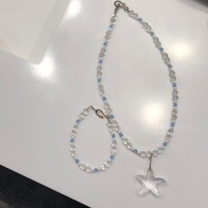 Handmade starfish necklace and bracelet